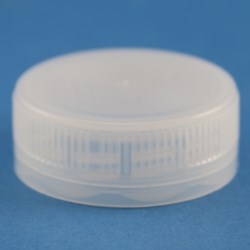 38mm Natural Ribbed 3 Start Tamper Evident Cap with Bore Seal
